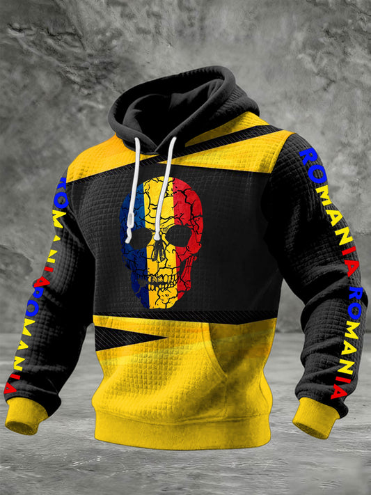 Bărbați România Vafe lung cu hanora cu glugă