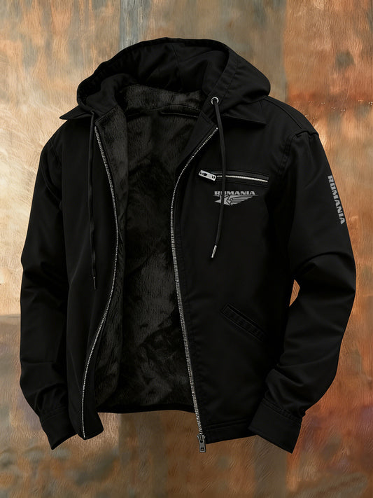 Bărbați Vintage imprimate Casual Hooded Jacket Gros